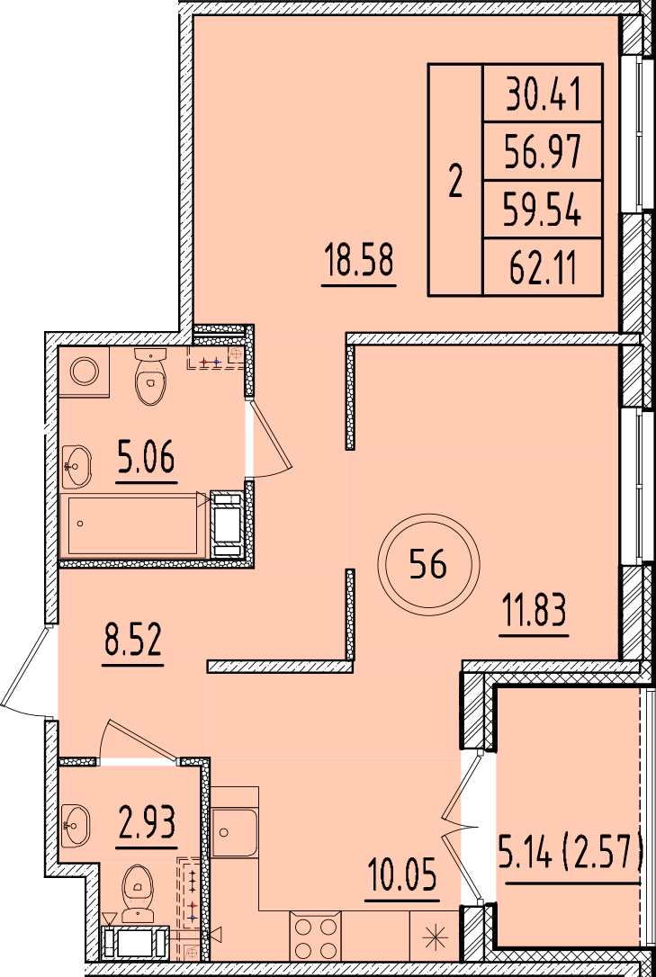 ОК 17 корпус 3 квартира 56