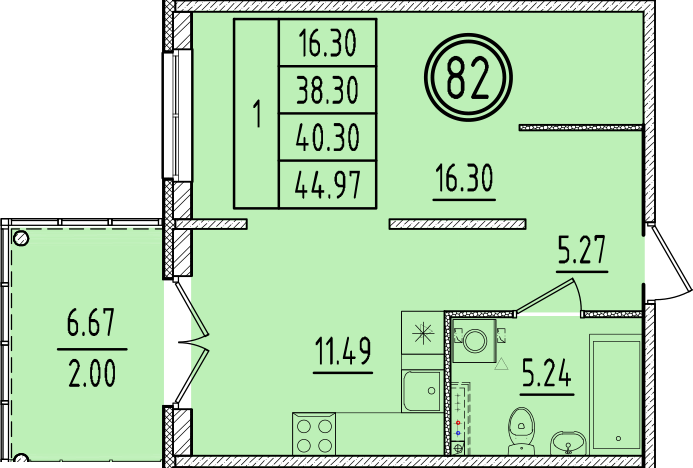ОК 6.4. корпус 2 квартира 82