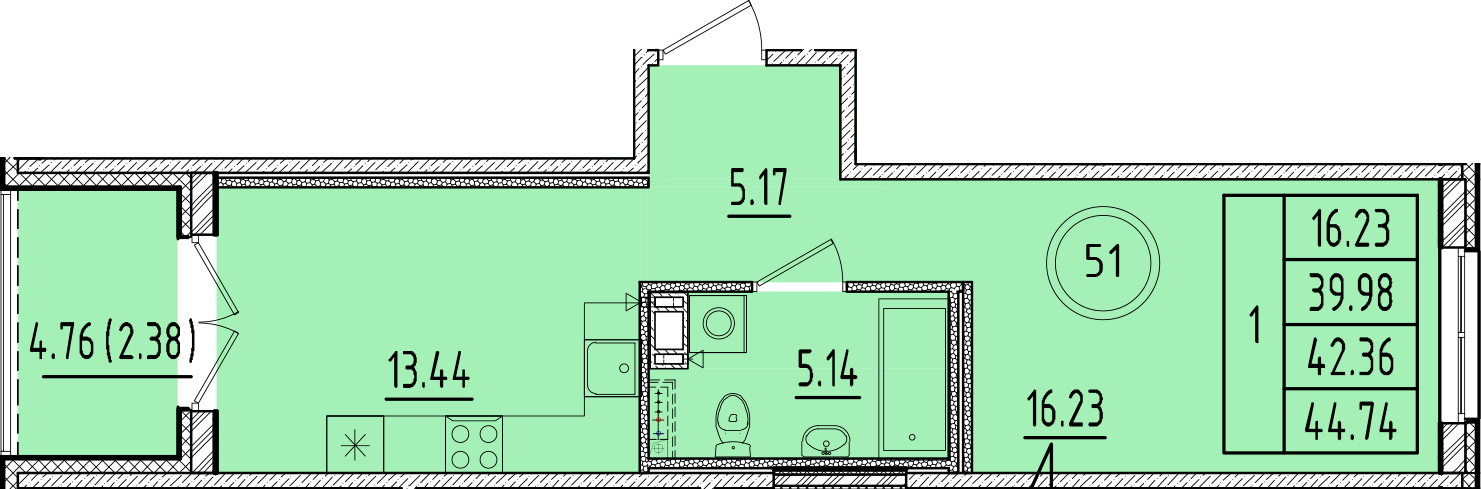 ОК 17 корпус 3 квартира 51