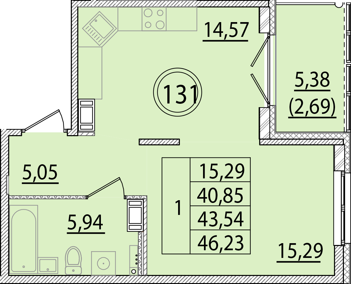 ОК 15 корпус 2 квартира 131