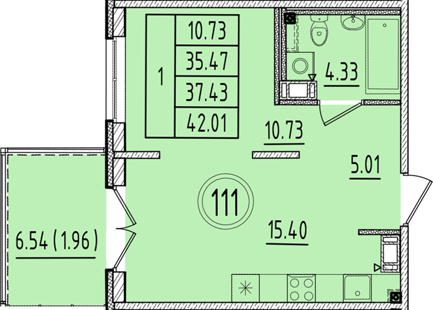 ОК 6.4. корпус 1 квартира 111