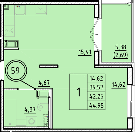 ОК 16 корпус 3 квартира 59 ОК 16 корпус 3 квартира 59