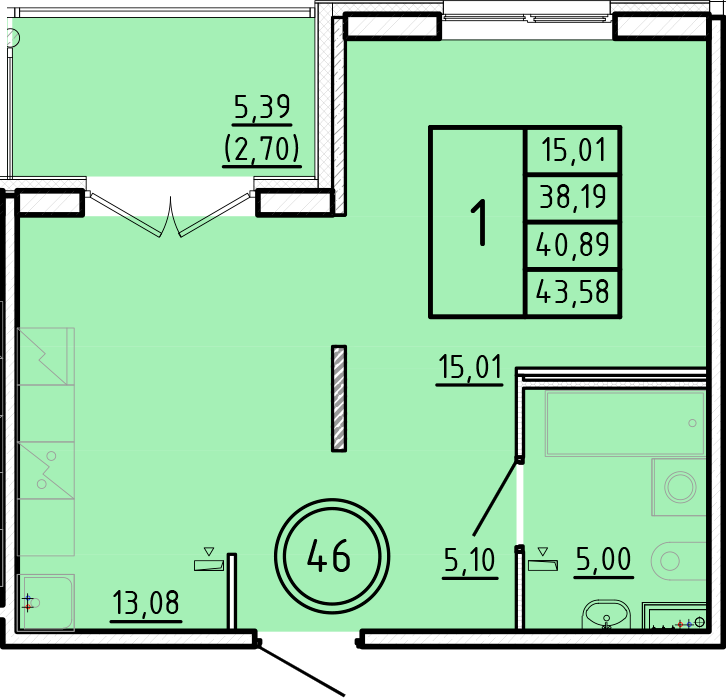 ОК 16 корпус 1 квартира 46