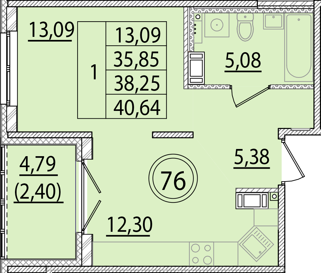 ОК 15 корпус 2 квартира 76