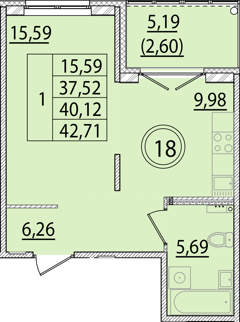 ОК 15 корпус 2 квартира 18