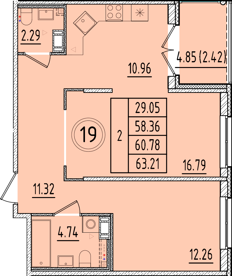 ОК 17 корпус 2 квартира 19