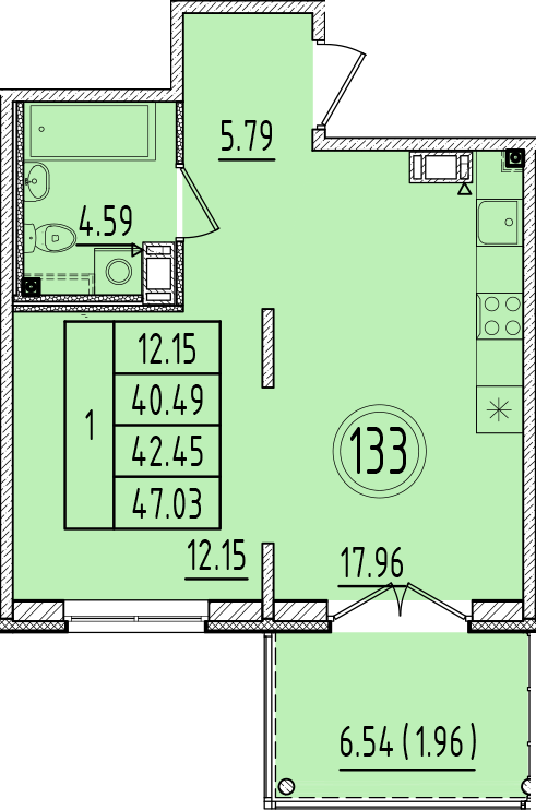 ОК 6.4. корпус 1 квартира 133