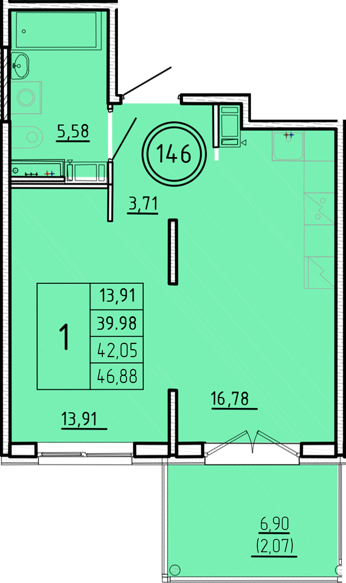 ОК 16 корпус 2 квартира 146